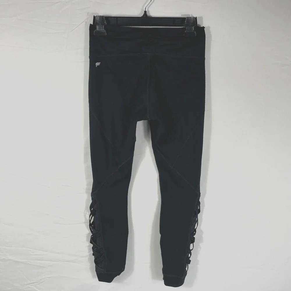 Fabletics Leggings Women's Size‎ XS Black Powerhold Stretch Athleisure Laced